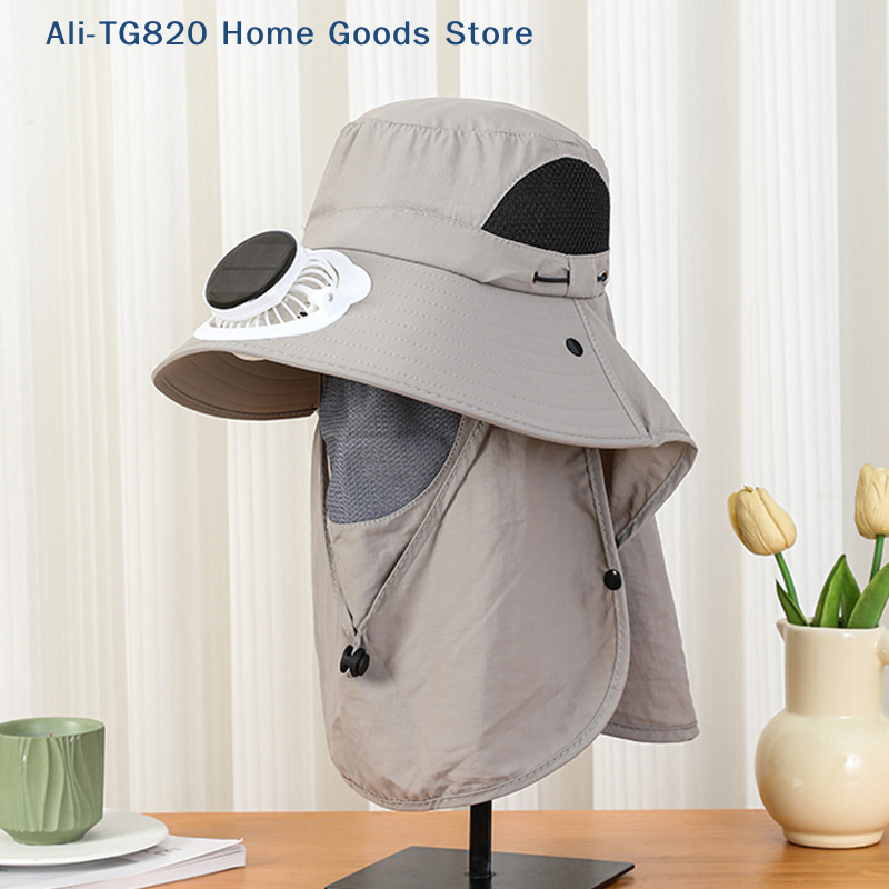 [TG820]Men Fan Hat With Solar  - огляд і ціна Bucket Hat Straw
