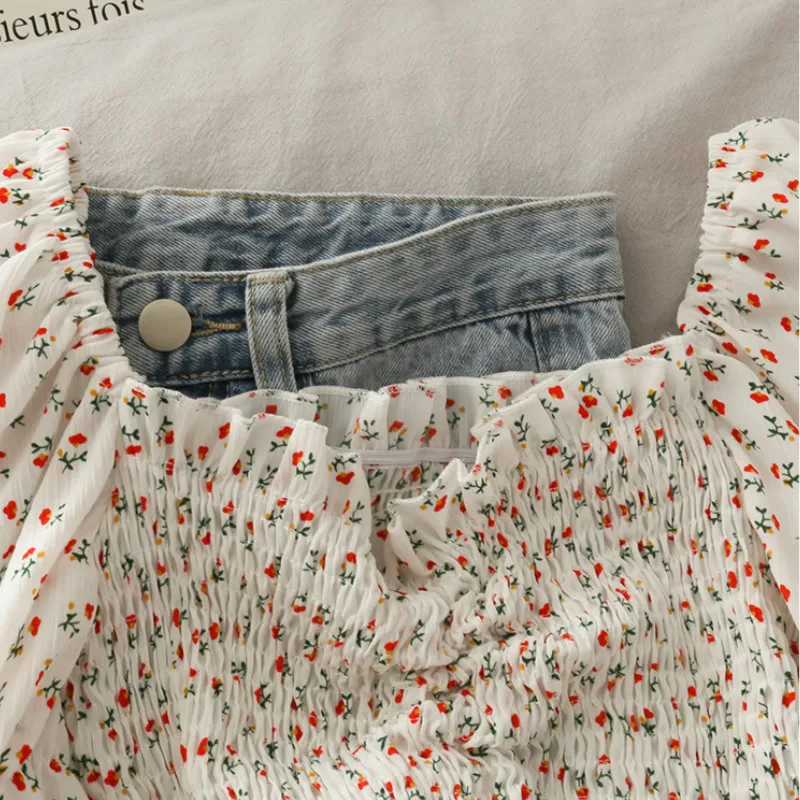 Blouses Shirts Women Floral Dr - огляд і ціна Short Linen Drawstring