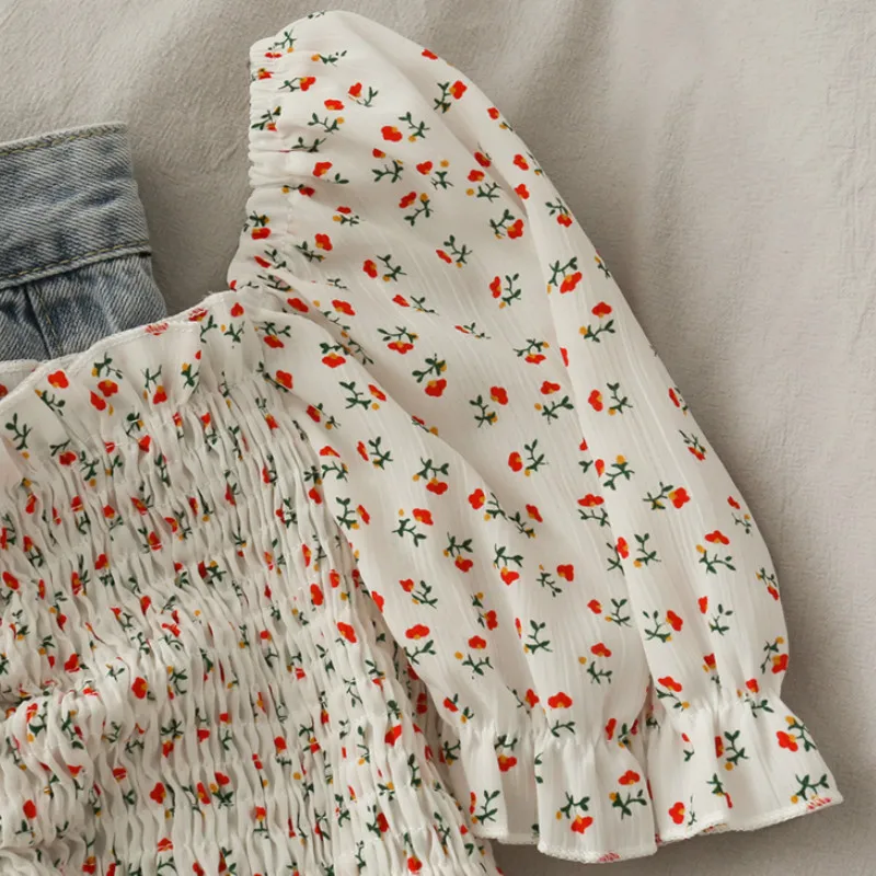 Blouses Shirts Women Floral Dr - огляд і ціна Short Linen Drawstring
