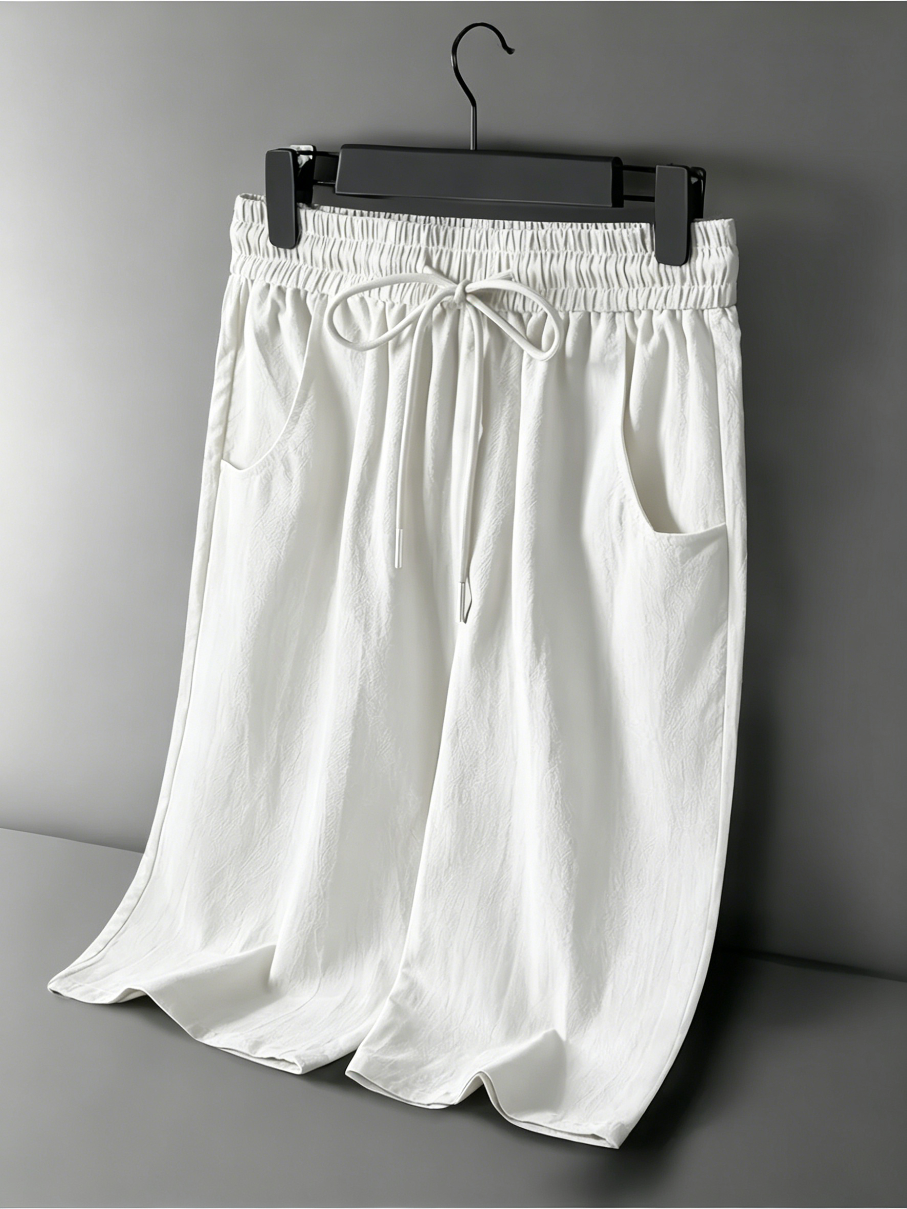 new summer mens cotton linen c - огляд і ціна Short Linen Drawstring