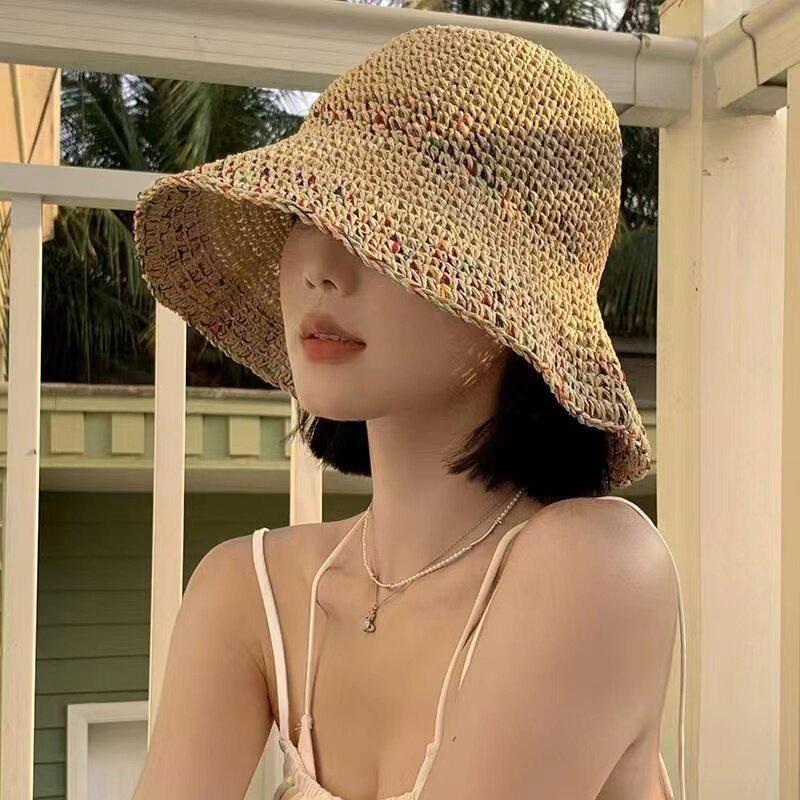 Handwoven Rainbow Straw Hats W - огляд і ціна Bucket Hat Straw