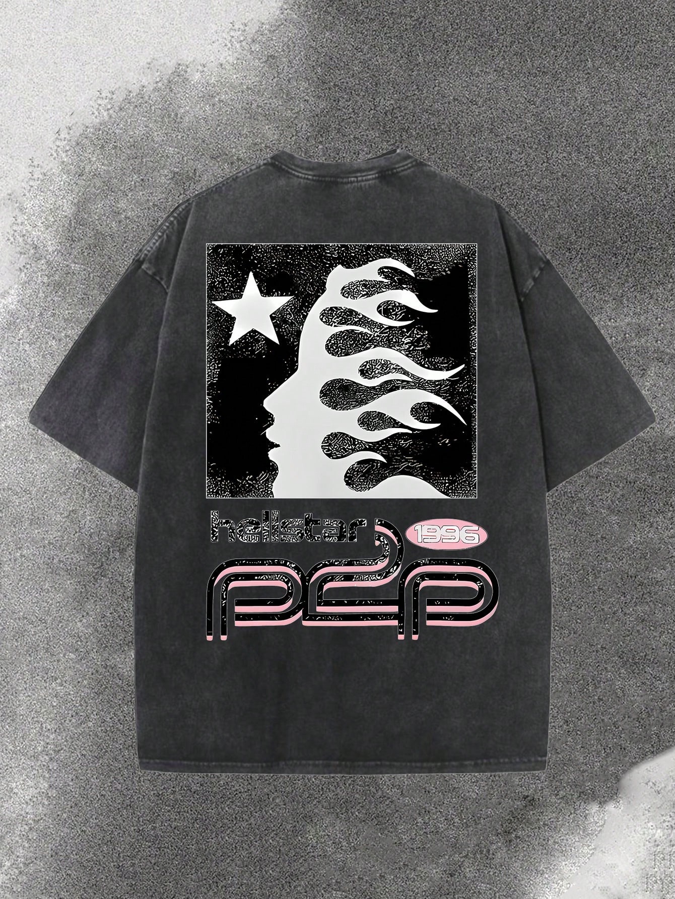 Distressed Washed Black Oversi - огляд і ціна Tee Graphic Print