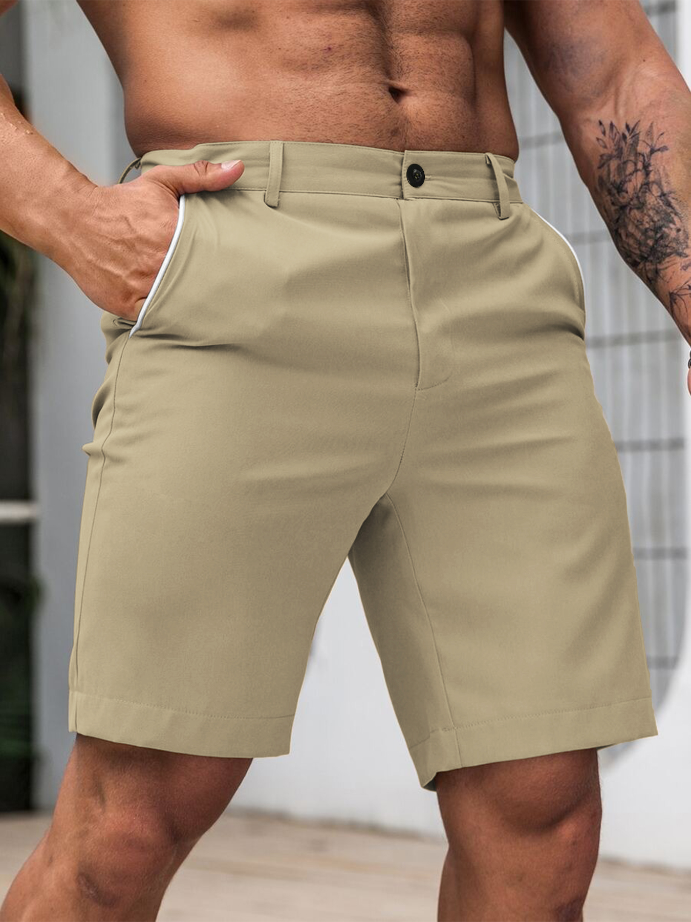 Men's Contrast Trim Chino Shor - огляд і ціна Shorts Chino Slim
