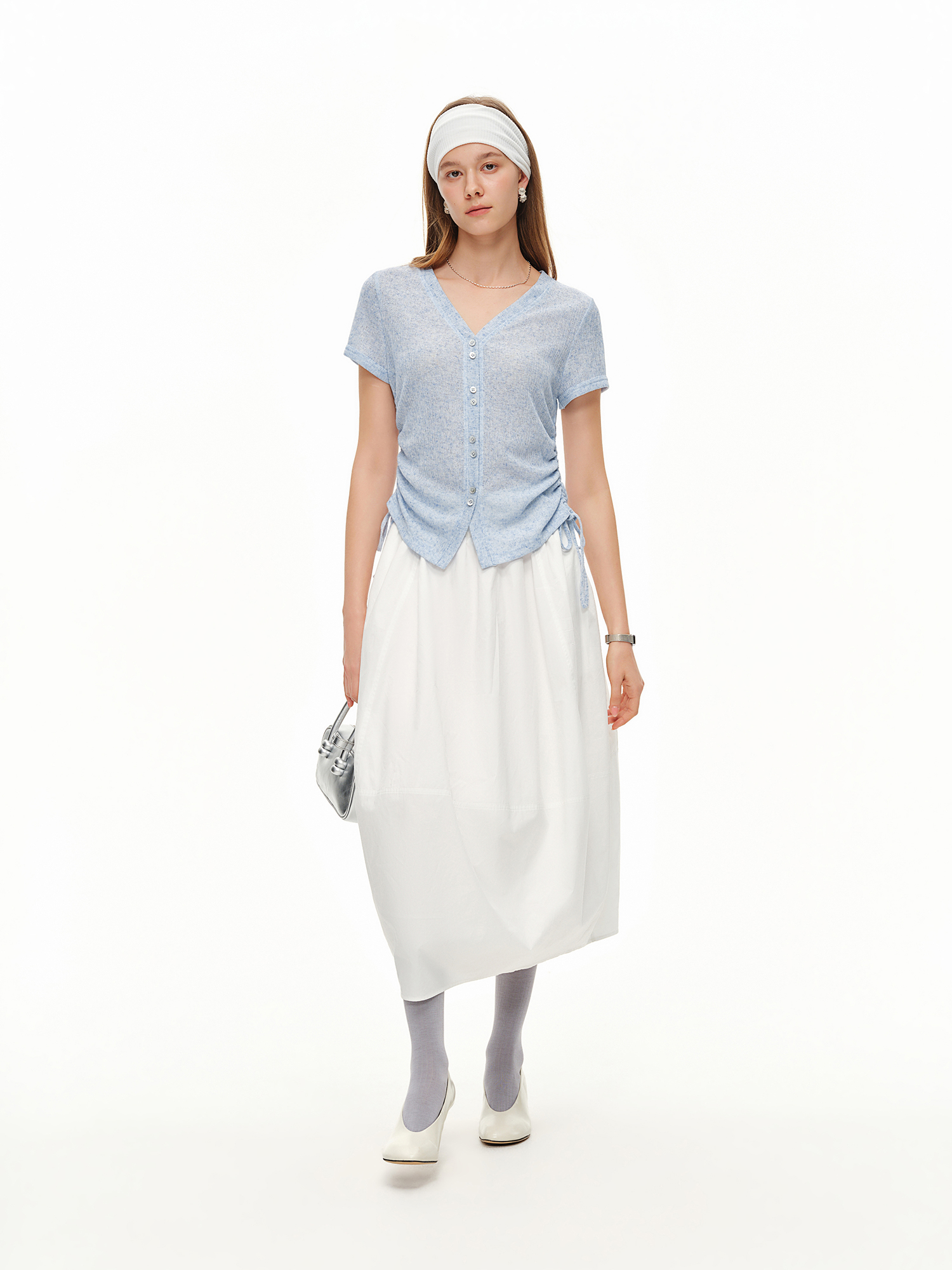 DUSHU Lightweight V-neck Linen - огляд і ціна Short Linen Drawstring