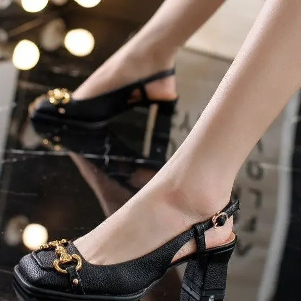 2026 New Retro Square Head Hig - огляд і ціна Casual Sandal Leather
