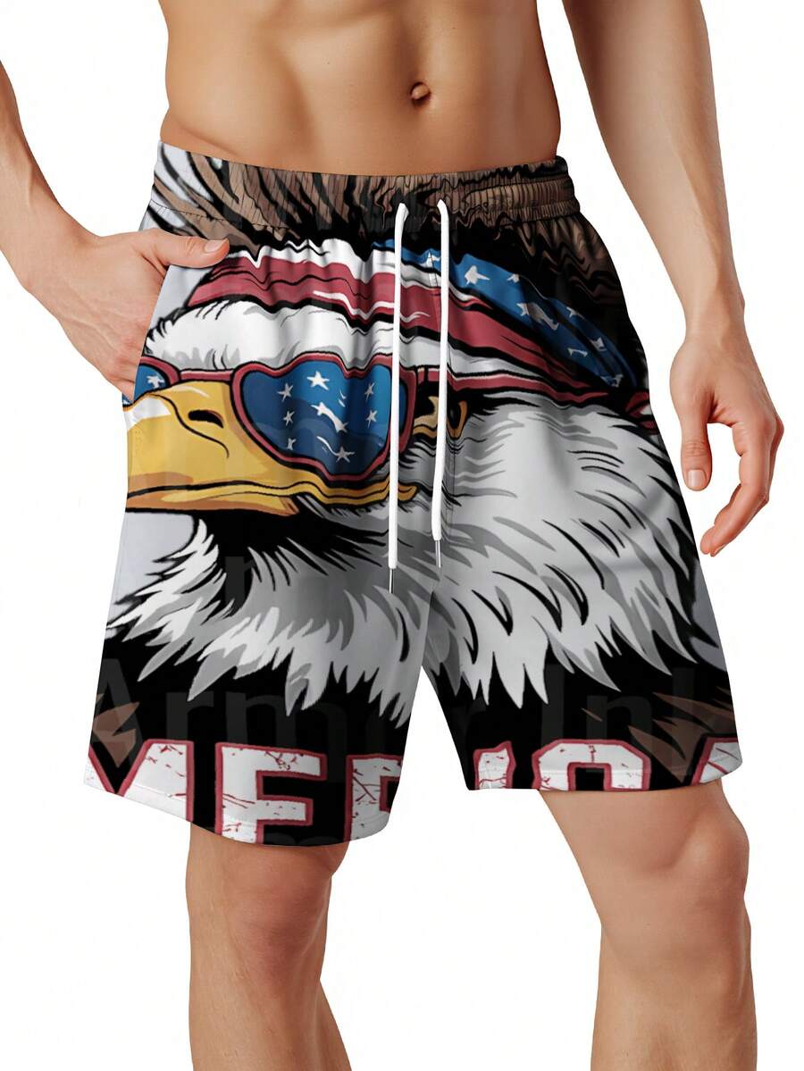Patriotic Mens Swim Trunks Wit - огляд і ціна Swim Trunk Quick Dry