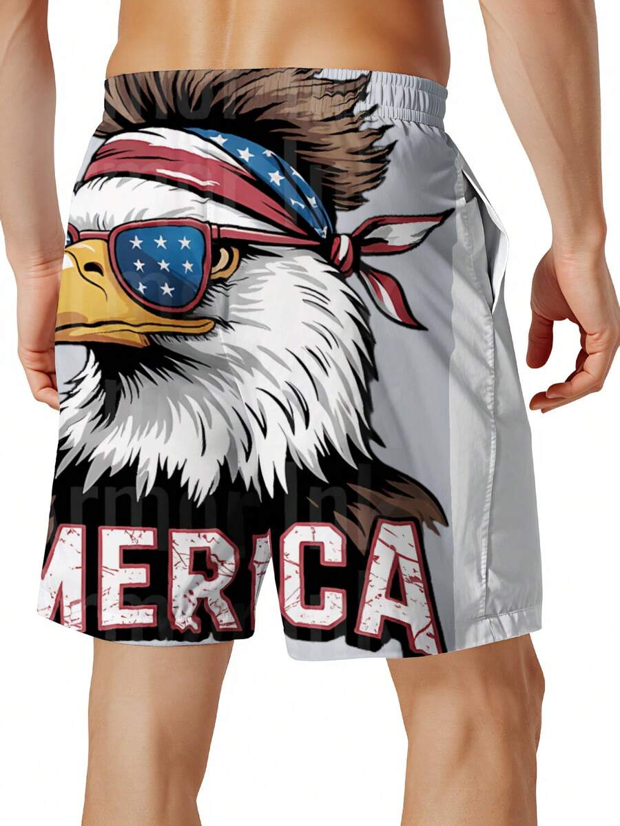 Patriotic Mens Swim Trunks Wit - огляд і ціна Swim Trunk Quick Dry