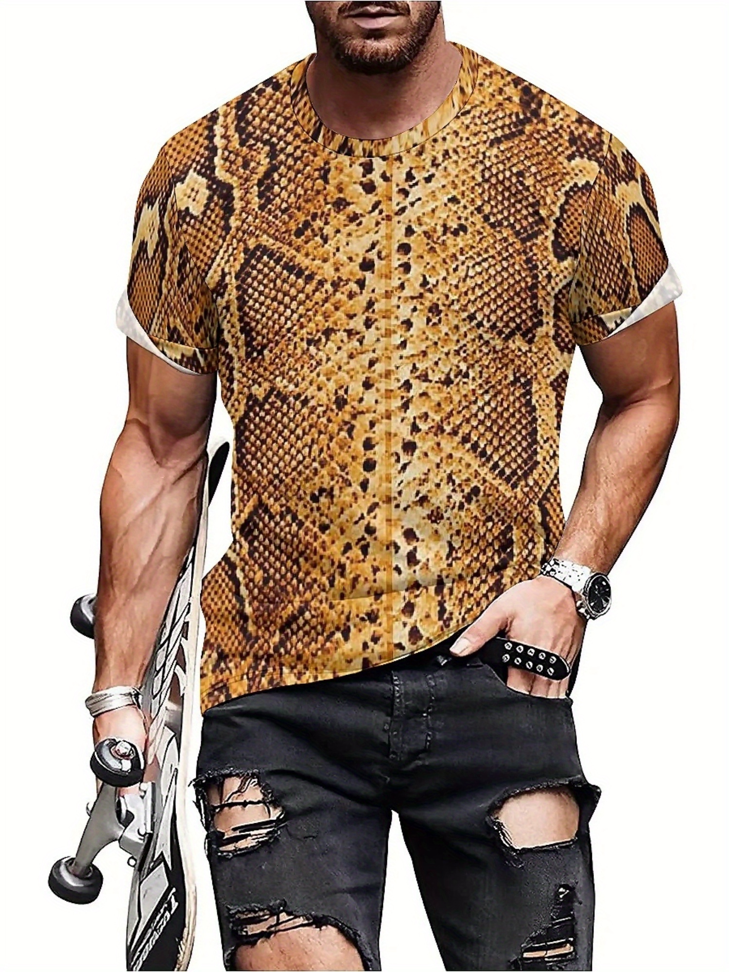 Men'S 3D Print Snake Graphic T - огляд і ціна Tee Graphic Print