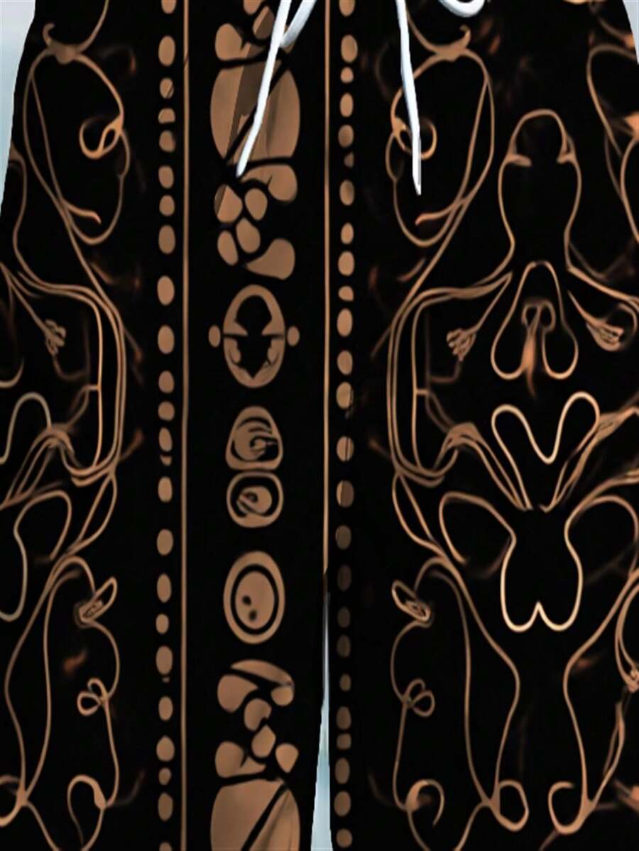 Mens Abstract Geometric Print  - огляд і ціна Swim Trunk Quick Dry