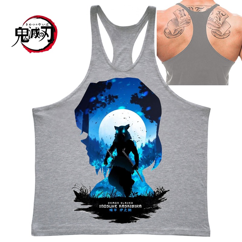 (Demon Slayer) GYM Mens Tank T - огляд і ціна Tank Top Muscle