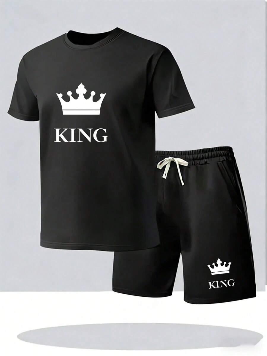 2-Piece Mens Summer Lounge Set - огляд і ціна Tee Graphic Print