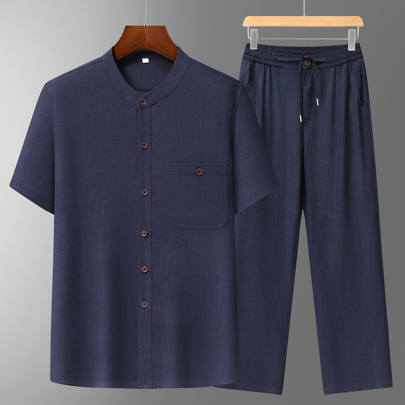 Men's Cotton Linen Tang Suit S - огляд і ціна Short Linen Drawstring