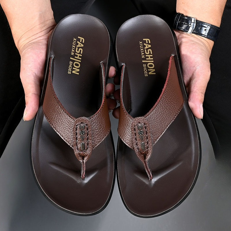 Hot Sale Men's Flip Flops High - огляд і ціна Flip Flop Leather Men